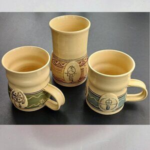 Vintage Handmade Old Sun Pottery Mug Siksika Nation Canada